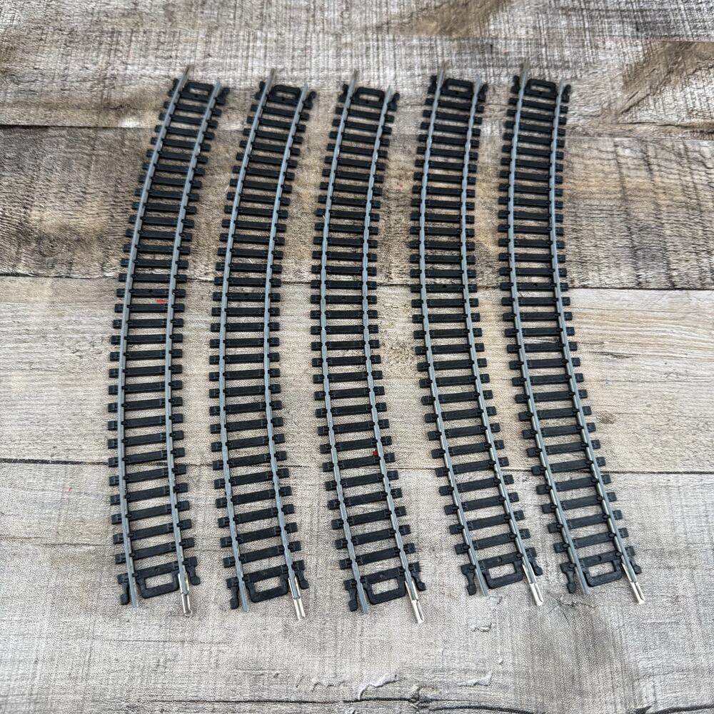 Life-Like HO Scale Curve Model Train Track - Lot of 5 - Nickel Silver Rail